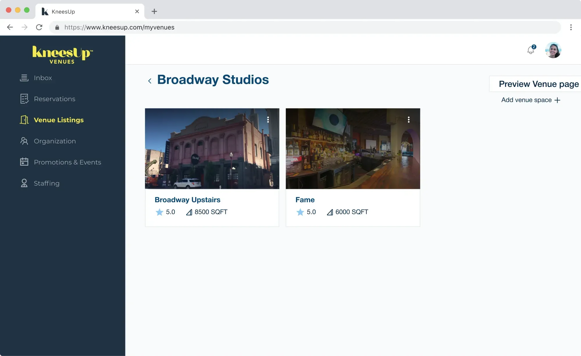 Venue Analytics Dashboard